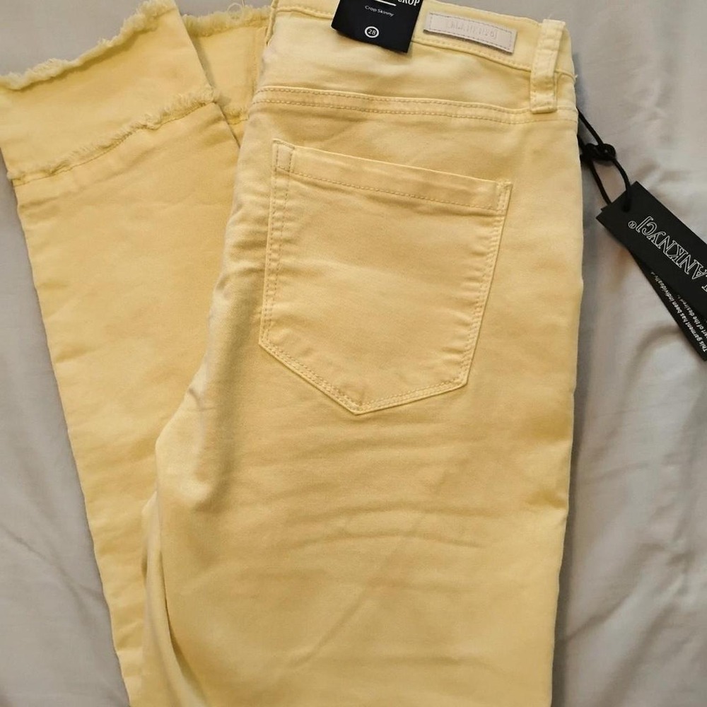 🌟‎ BLANKNYC The Reade Crop Skinny Jeans Sunny Yellow preppy minimalist clean